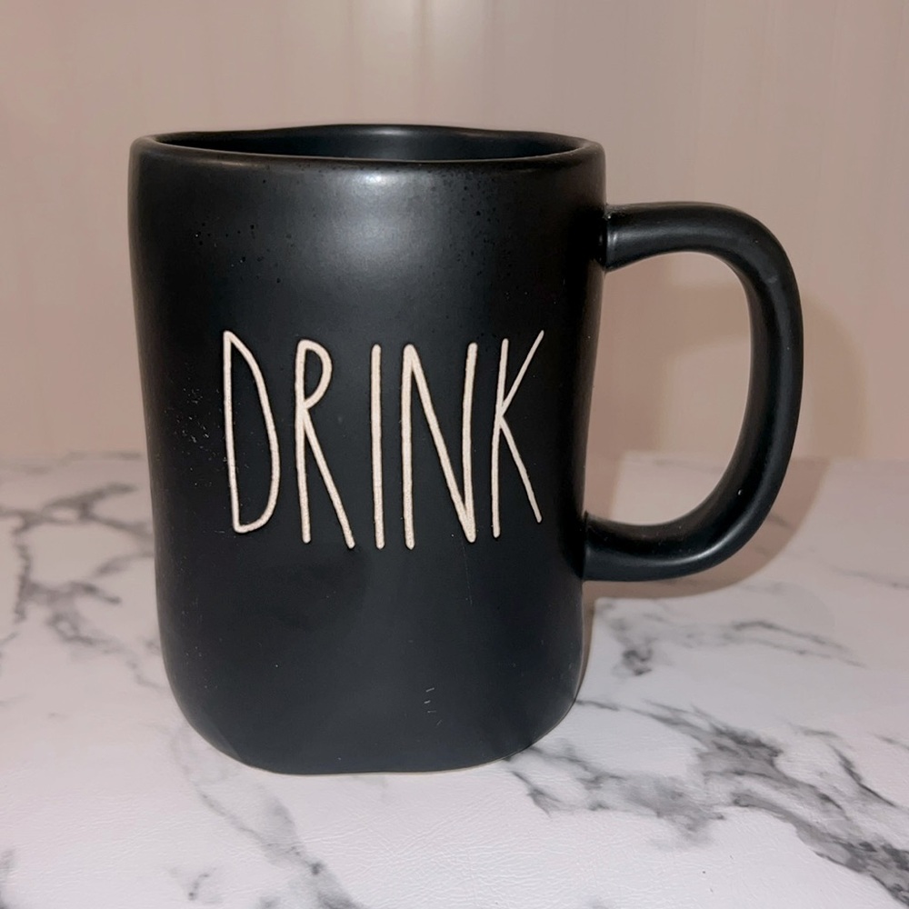 RAE DUNN drink black mug